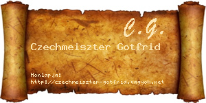 Czechmeiszter Gotfrid névjegykártya